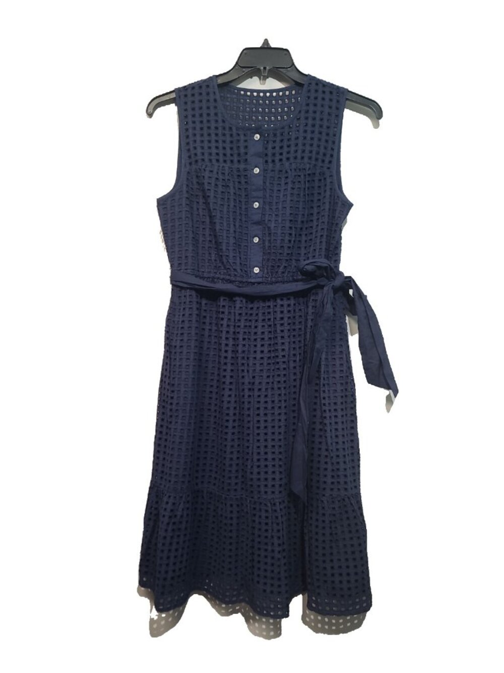 J.Crew All-Over Eyelet Dress Size 8 Blue NWT